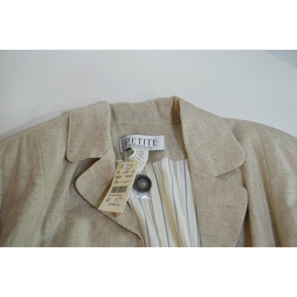 NWT vintage Petite sophisticate tan dress and blazer size 8 - Picture 4 of 12
